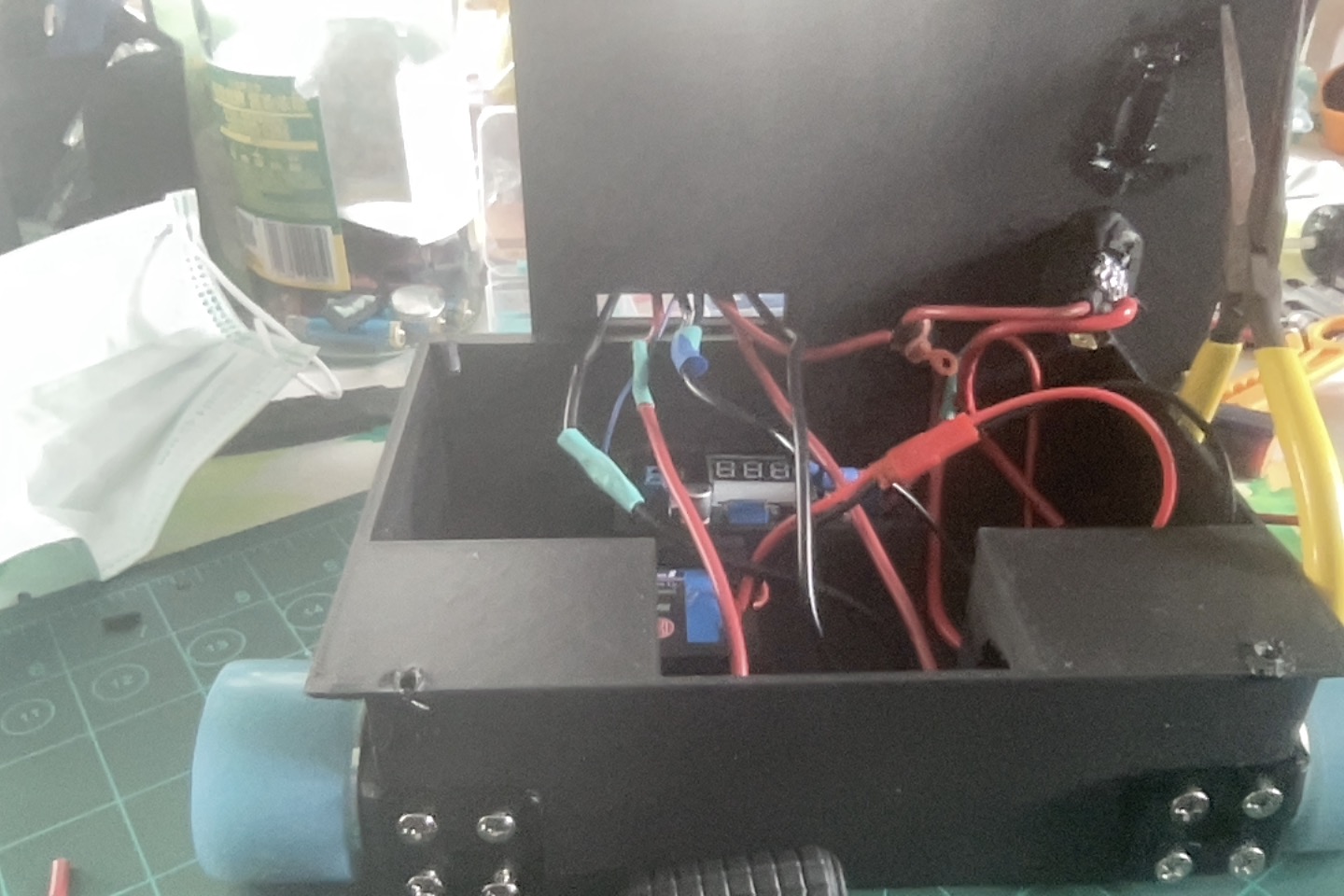 Version 2 rear compartment during wiring and fit checks